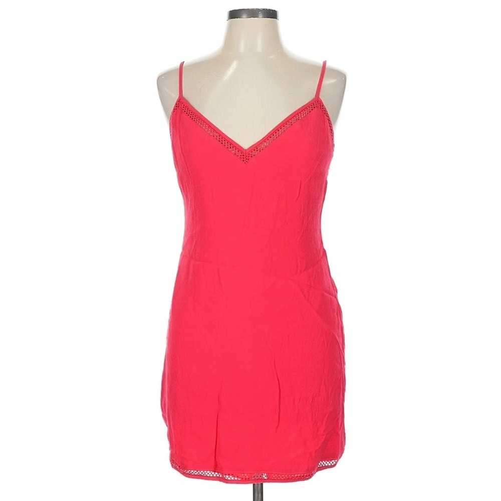 lovers and friends hot pink dress + Lace-Trim Slip Matière: Fil d'Écosse